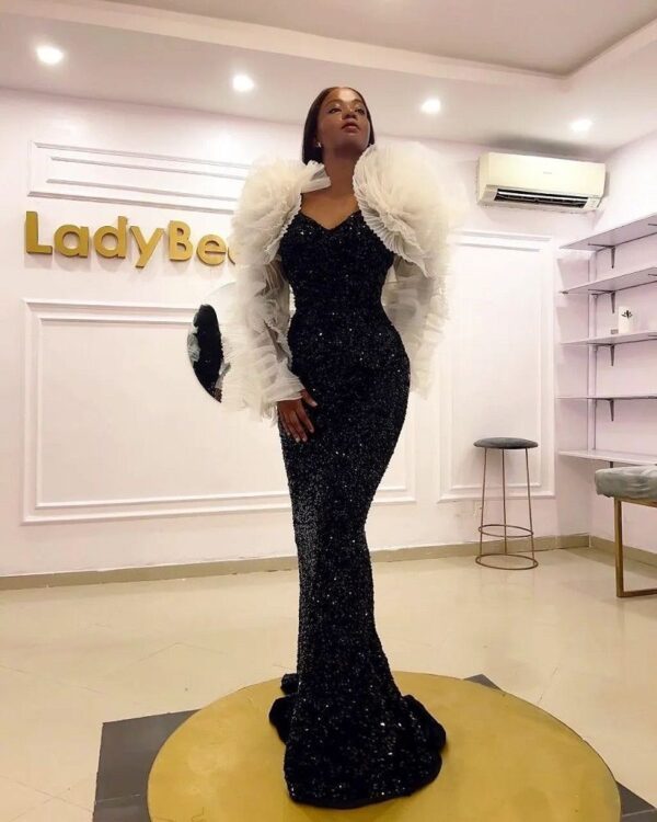 LadyBeellionaire Fashion Nigeria - Bloom Dress Black